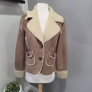 Nine West Tan Shearling Women's Jacket
